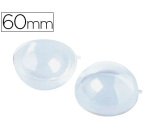 Boule plastique culture club 2000 à décorer diamètre 60mm cristal 10 unités