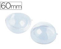 Boule plastique culture club 2000 à décorer diamètre 60mm cristal 10 unités