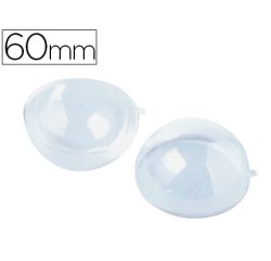 Boule plastique culture club 2000 à décorer diamètre 60mm cristal 10 unités