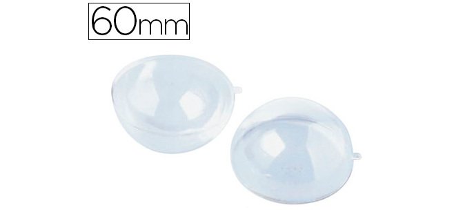 Boule plastique culture club 2000 à décorer diamètre 60mm cristal 10 unités