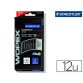Crayon graphite staedtler wopex hexagonal haute qualité mine ultra-résistante double performance boîte 12 unités