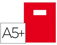 Protège-cahier riplast green line pvc 18/100e inclus porte-étiquette et étiquette 170x220mm coloris rouge