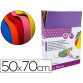 Présentoir de 50 plaques mousse liderpapel 60g/m2 épaisseur 1,5mm 500x700mm 10 coloris assortis