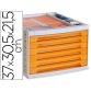 Module classement q-connect 6 tiroirs 370x305x215mm coloris orange transparent