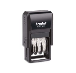 Tampon dateur trodat 4810 automatique mini-dateur 3.8mm changement date par molette usage occasionnel encre noire