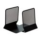 Serre-livres q-connect maille métallique excellent maintient documents jeu de 2 supports 135x152x165mm coloris noir