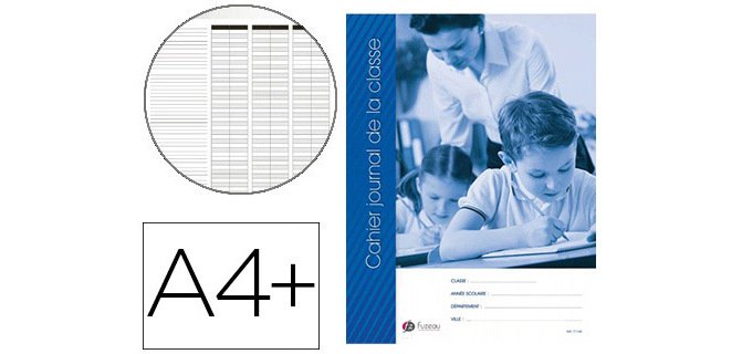 Journal préparation de classe éditions fuzeau couverture carte 1 face 235g a4+ 240x320mm agrafage 3 points 78 pages
