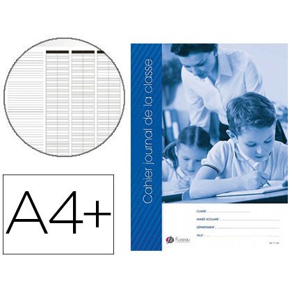 Journal préparation de classe éditions fuzeau couverture carte 1 face 235g a4+ 240x320mm agrafage 3 points 78 pages