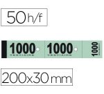 Bloc vestiaire piqué elve 3 coupons perforés détachables numérotés 1/1000 30x200mm 50 feuillets coloris vert