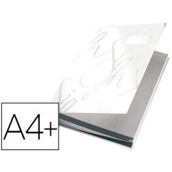 Parapheur leitz design 18 onglets rigides oeillets intercalaires porte-étiquette 340x25x240mm coloris blanc