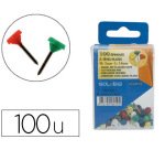 Épingle sign tête plate diamètre 5mm hauteur 14mm coloris asortis boîte distributrice 100 unités