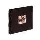 Album photos walther spirale fun vinyle 300x300mm 50f 200 photos 10x15cm spirale métal noir feuillets noirs coloris noir
