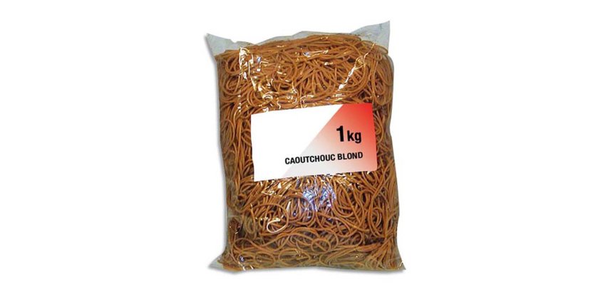 Bracelet caoutchouc sign étroit 100x1.5mm sachet 1kg