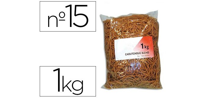 Bracelet caoutchouc sign étroit 150x1.5mm sachet 1kg