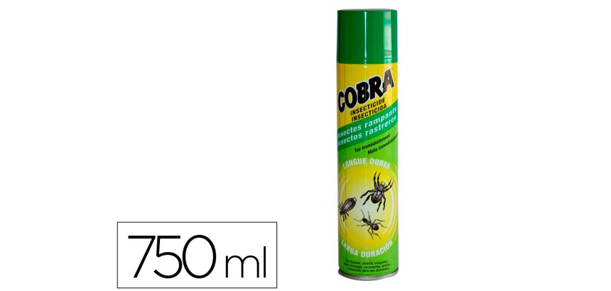 Insecticide cobra insectes rampants efficacité immédiate longue durée aérosol 750ml