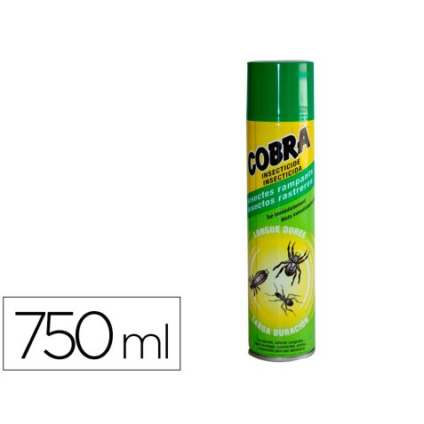 Insecticide cobra insectes rampants efficacité immédiate longue durée aérosol 750ml