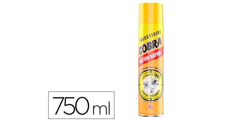 Insecticide cobra insectes volants efficacité immédiate longue durée aérosol 750ml