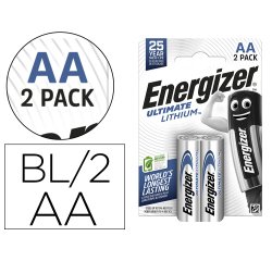 Pile energizer lithium i.c.e. lr06 taille aa blister 2 unités