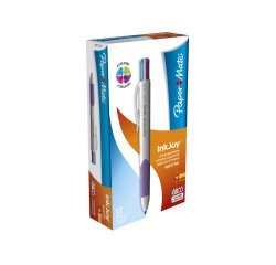Stylo-bille paper mate 4 couleurs inkjoy quatro fun    retractable pointe moyenne 1mm