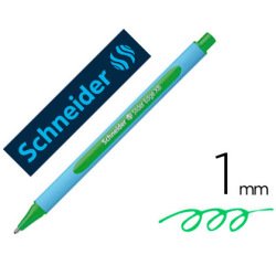 Stylo-bille schneider slider edge écriture large 1mm corps triangulaire caoutchouc viscoglide vert