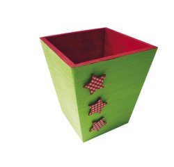 Cache-pot en bois à décorer 11.5x10 x10cm