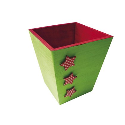 Cache-pot en bois à décorer 11.5x10 x10cm