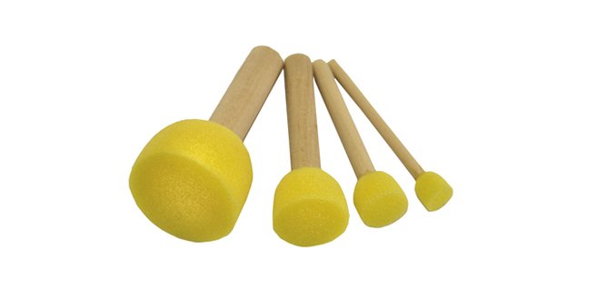 Brosse à pocher pinselfabrik soie ronde 4 tailles assorties lot 4 unités