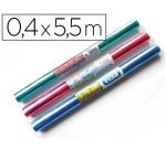 Couvre-livres elba plastique pvc 8/100e 0.4x5.5m sans phtalates coloris assortis rouleau