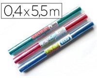 Couvre-livres elba plastique pvc 8/100e 0.4x5.5m sans phtalates coloris assortis rouleau