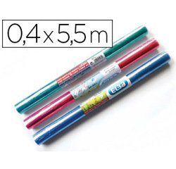 Couvre-livres elba plastique pvc 8/100e 0.4x5.5m sans phtalates coloris assortis rouleau