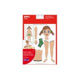 Gommette apli kids repositionnable le corps      fille-garcon des 3 ans        pochette 12f 156 unites