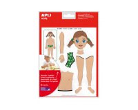 Gommette apli kids repositionnable le corps      fillegarcon des 3 ans pochette12f 156 unites