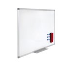 Tableau blanc juvénilia émaillé magnétique ultra résistant tôle acier lisse auget 30cm kit fixation inclus 60x90cm