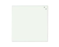 Tableau verre naga magnétique 45x45cm                       kit fixation mur coloris blanc