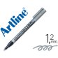 Marqueur artline permanent pointe fine conique 1.2mm tous supports corps métal encre pigmentée résiste eau argent