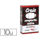 Craie juvenilia compacta l80mmx10mm sans crissement anti-poussière coloris blanc boîte 10 unités