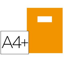 Protège-cahier riplast green line pvc 18/100e inclus porte-étiquette et étiquette a4+ 240x320mm coloris orange