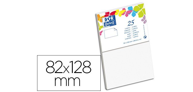 Carte de visite Oxford 82x128 x25 blanc