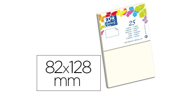 Carte de visite Oxford 82x128 x25 beige