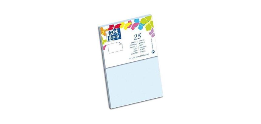 Carte de visite Oxford 82x128 x25 bleu ciel
