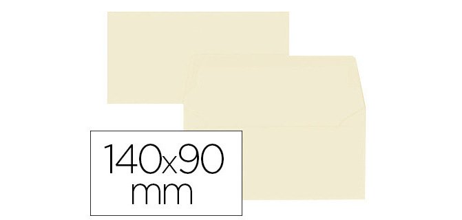 Lot de 20 enveloppes Oxford 90x140   gommee patte pointue de visite beige