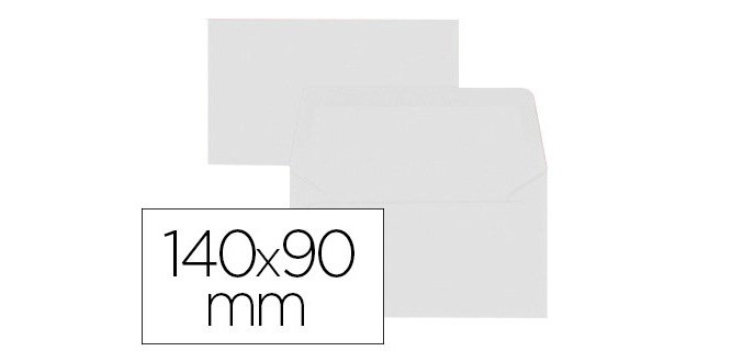 Lot de 20 enveloppes Oxford 90x140   gommee patte pointue de visite blanc
