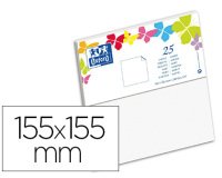 Carte de visite Oxford 155x155 x25 blanc