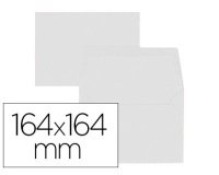 Paquet d'enveloppes Oxford 164x164 x20 gommee patte pointue blanc