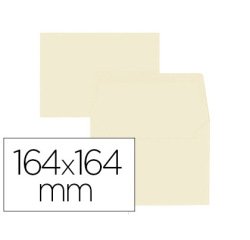 Paquet d'enveloppes Oxford 164x164 x20 beige gommee patte pointue beige