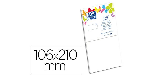Carte de visite Oxford 106x210 x25 blanc