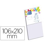 Carte oxford vélin 106x210mm 240g coloris parme étui 25 unités