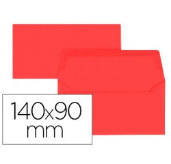Lot de 20 enveloppes Oxford 90x140   gommee patte pointue de visite rouge