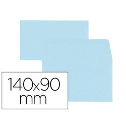 Lot de 20 enveloppes Oxford 90x140   gommee patte pointue de visite bleu ciel