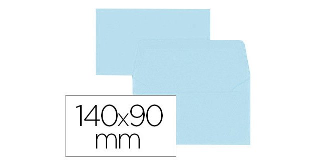 Lot de 20 enveloppes Oxford 90x140   gommee patte pointue de visite bleu ciel
